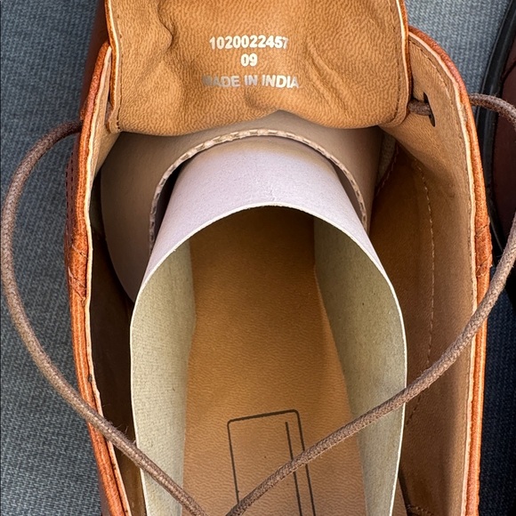 Men’s ASOS Tan Leather Oxford Dress Shoes UK 9 US 10 Brown Cap Toe Formal - Picture 9 of 11